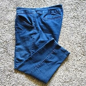 Denim & Co Womens 28WP Stretch Jeans Pull On How Smooth Straight Cotton Casual